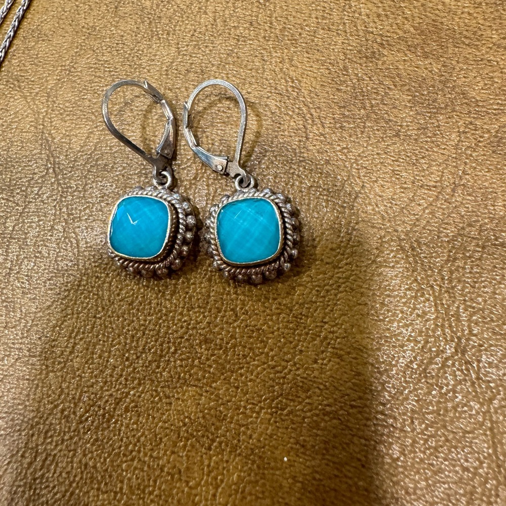 Bali beaded sterling silver necklace and earrings.